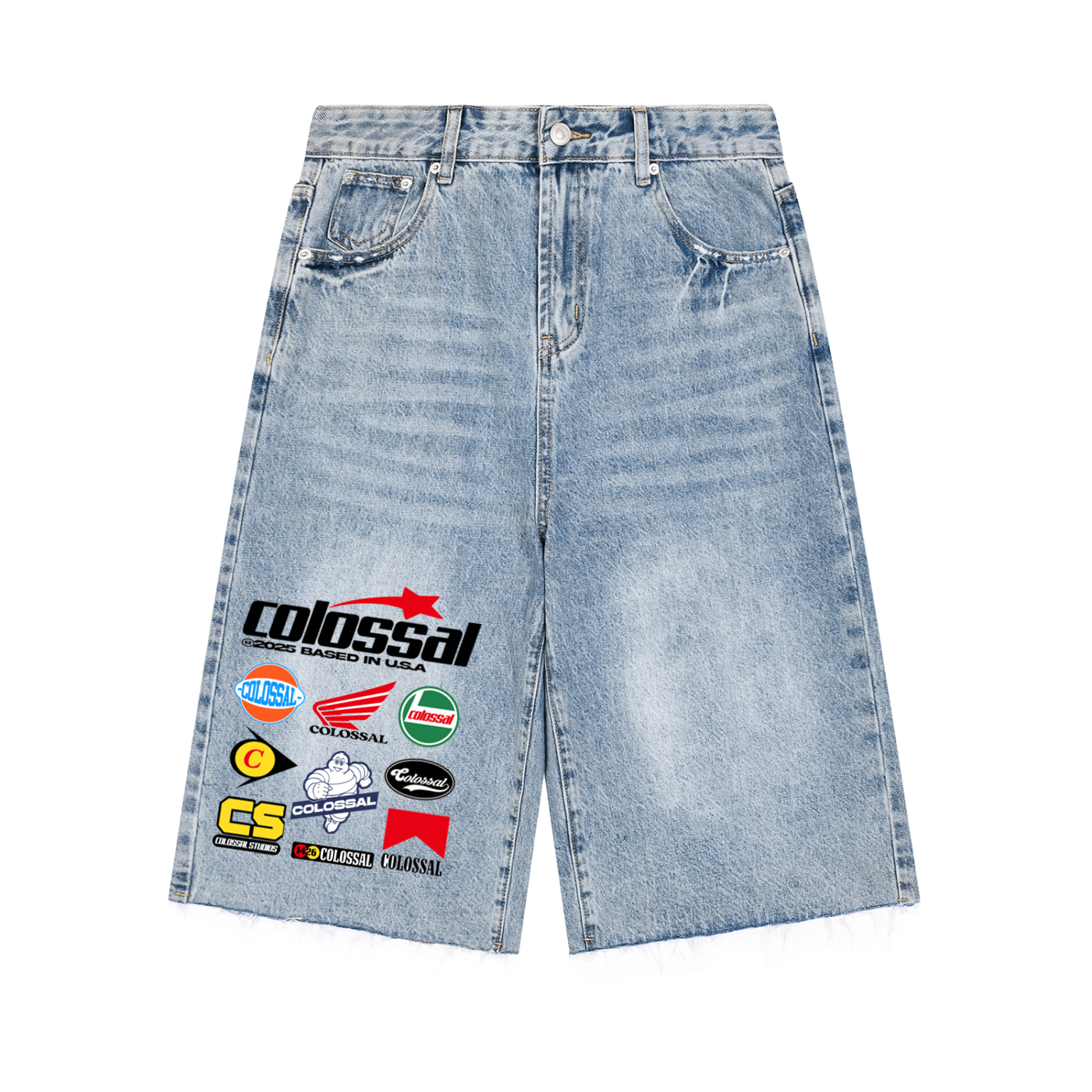 Men’s Vintage Wide Leg Denim Shorts