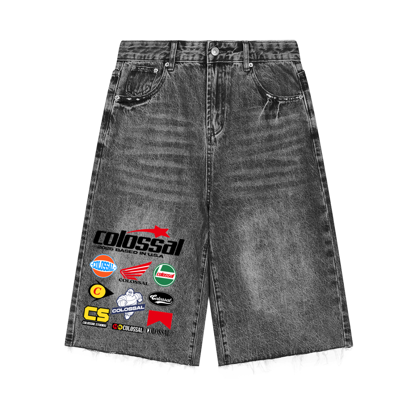 Men’s Vintage Wide Leg Denim Shorts
