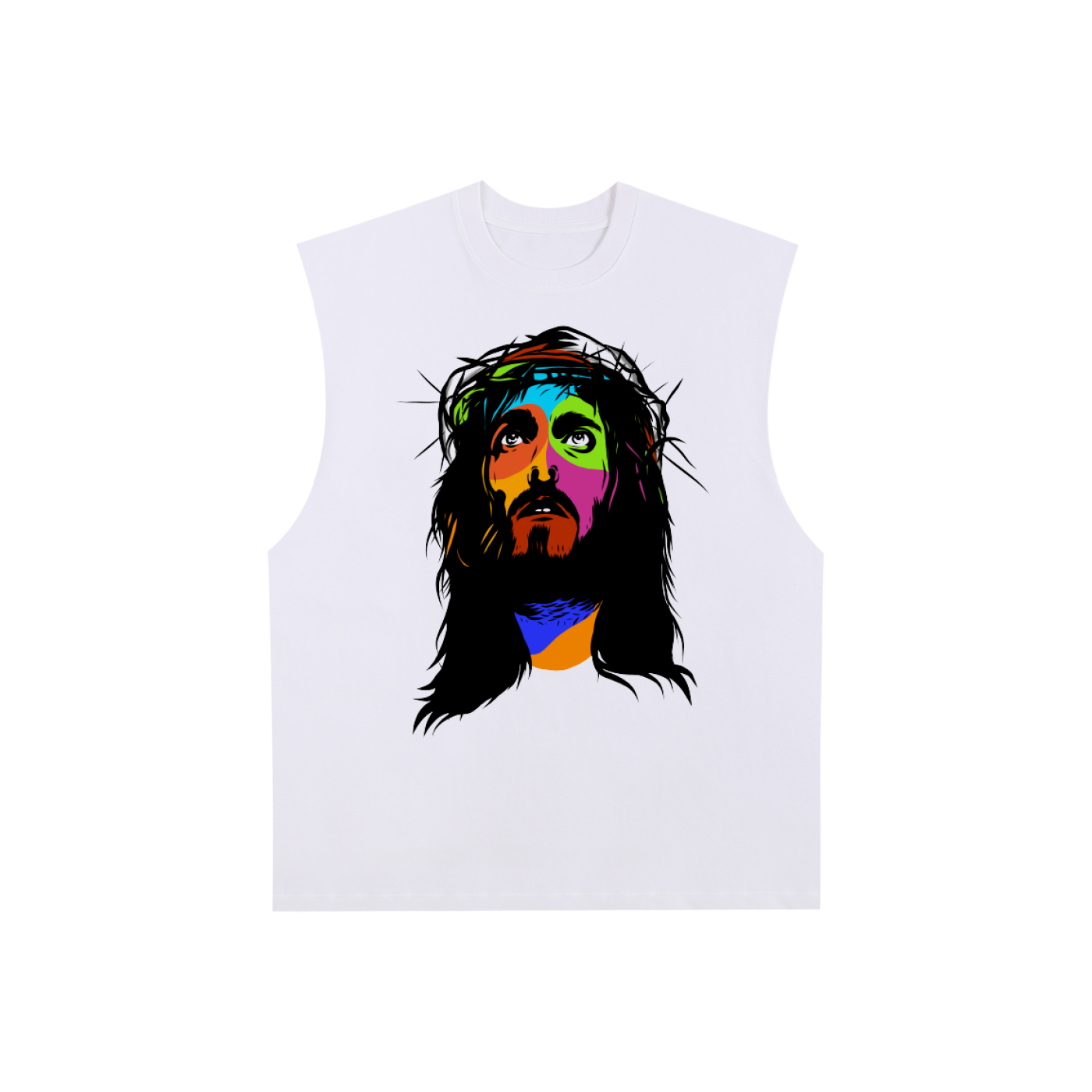 Raw Edge Cotton Tank Top