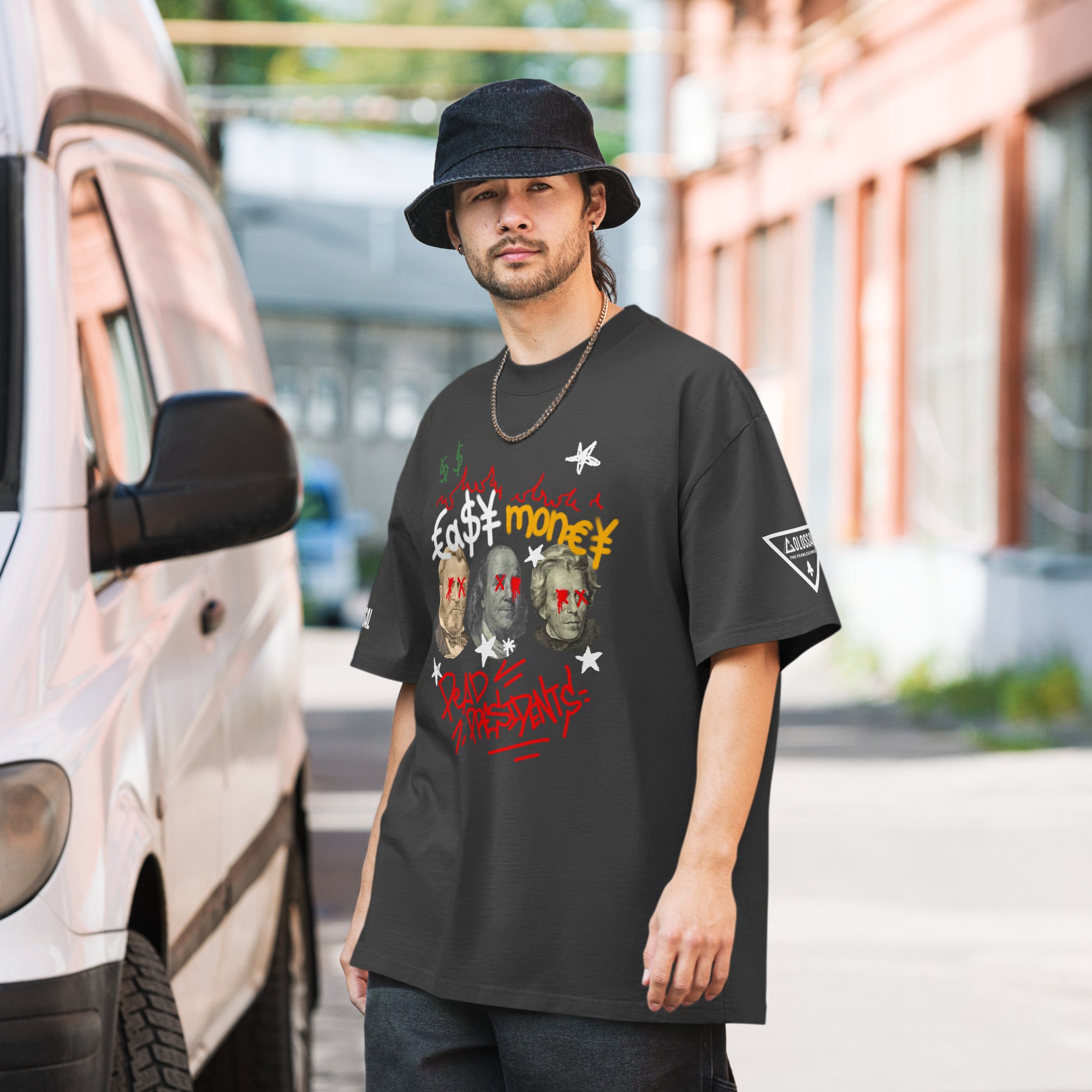 DEAD PREZ LUXURY Oversized Faded T-shirt