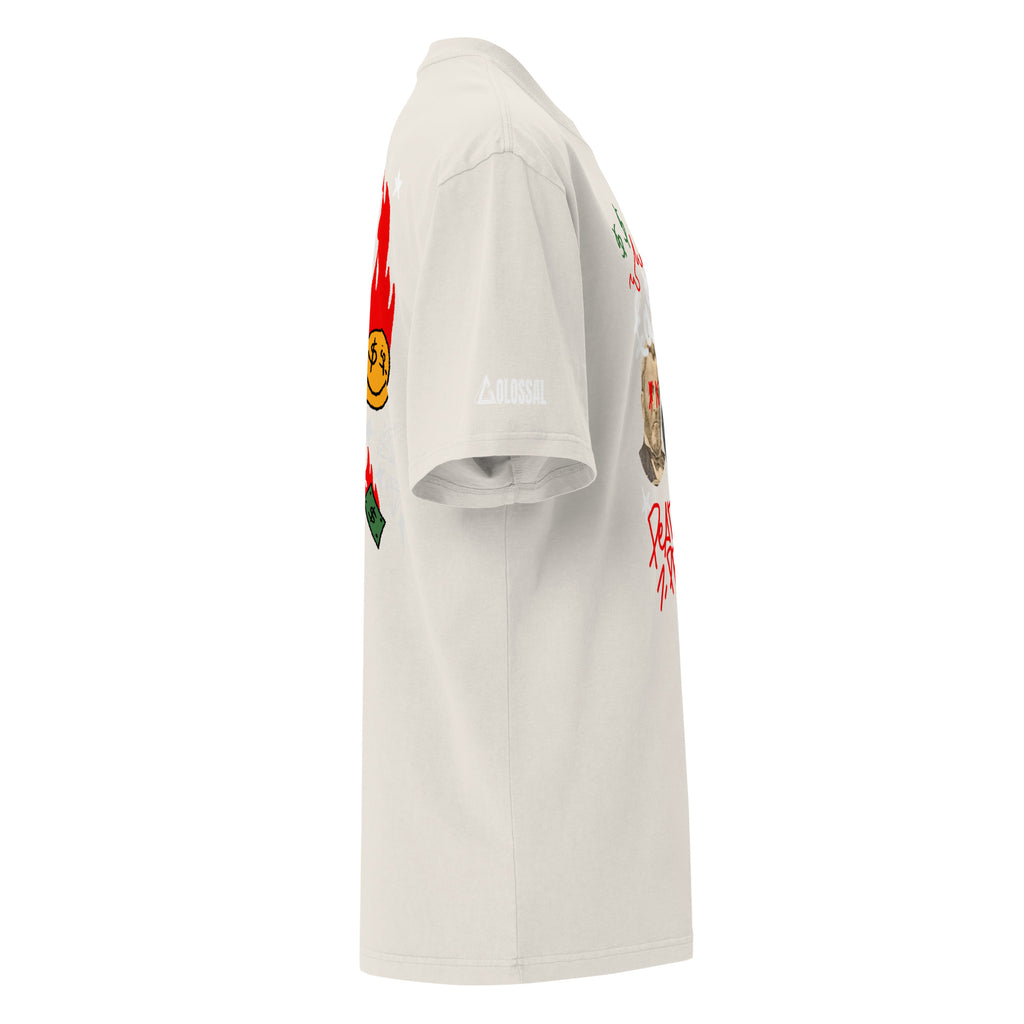 DEAD PREZ LUXURY Oversized Faded T-shirt