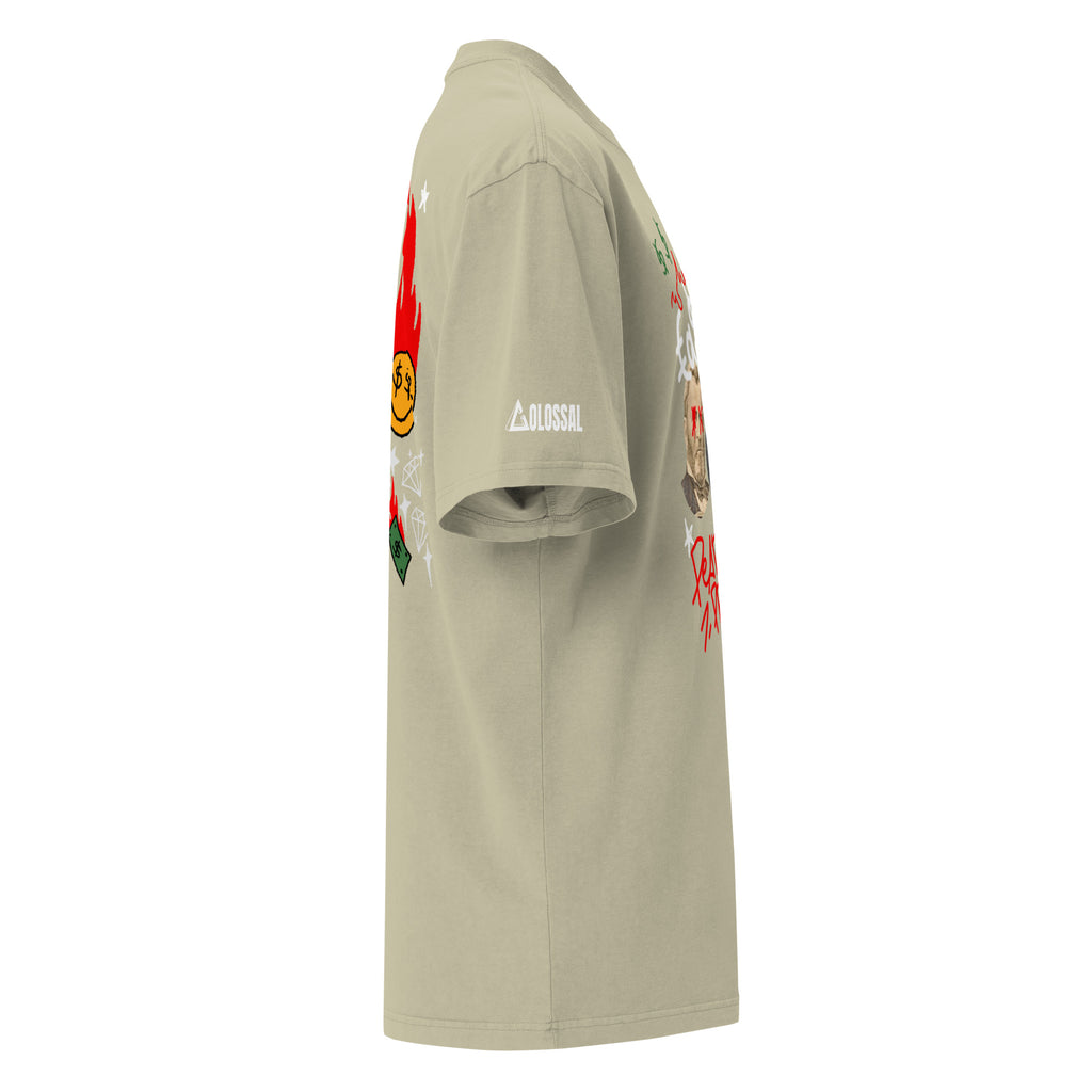DEAD PREZ LUXURY Oversized Faded T-shirt