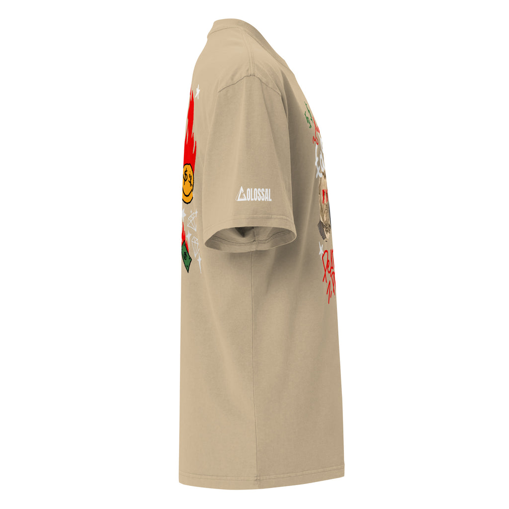 DEAD PREZ LUXURY Oversized Faded T-shirt