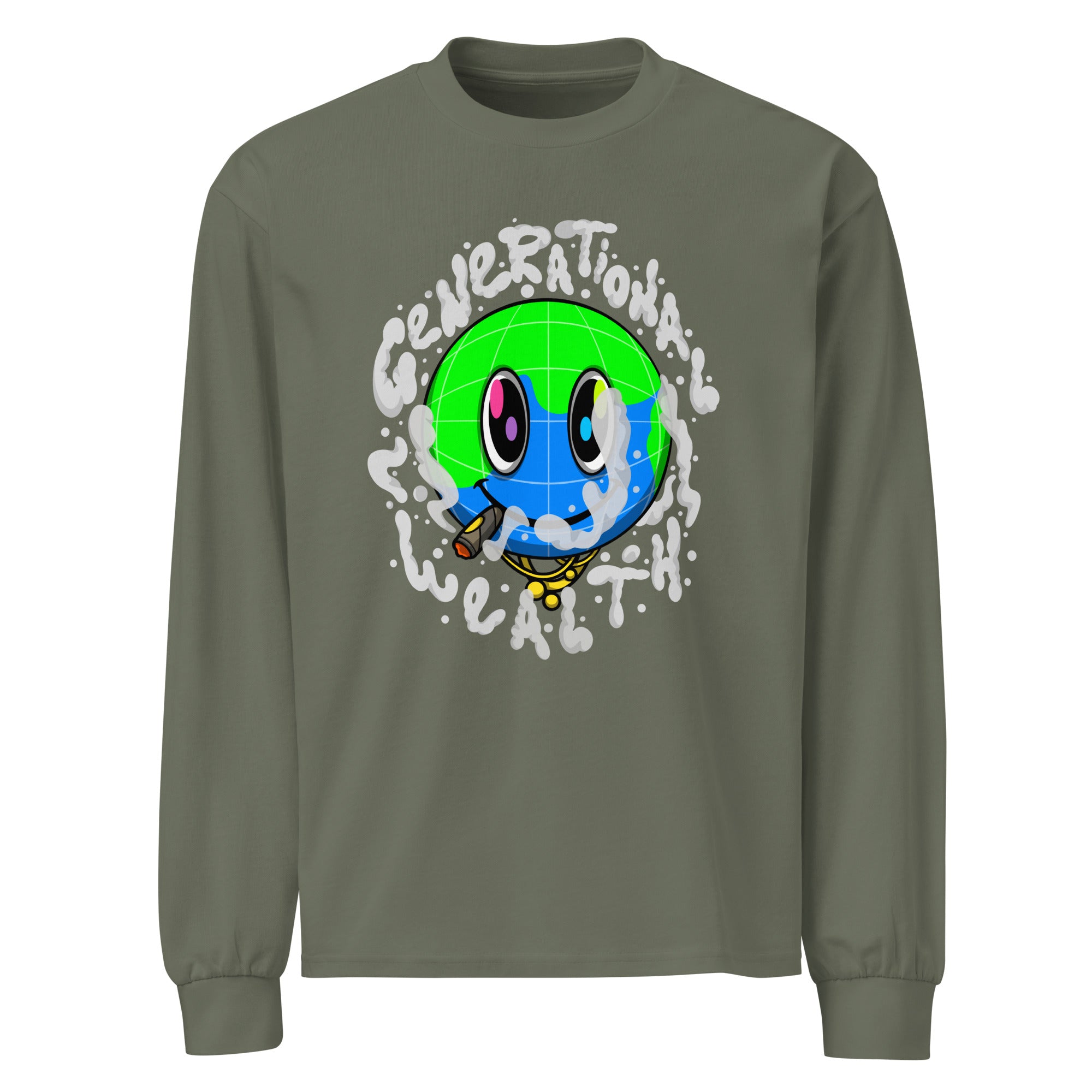 COLOSSAL WEALTH heavyweight long sleeve shirt